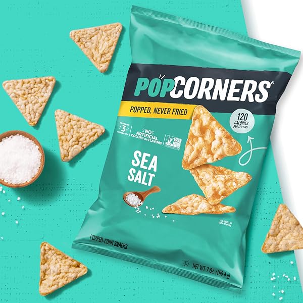 POPCORNERS SEA SALT, 7 OZ