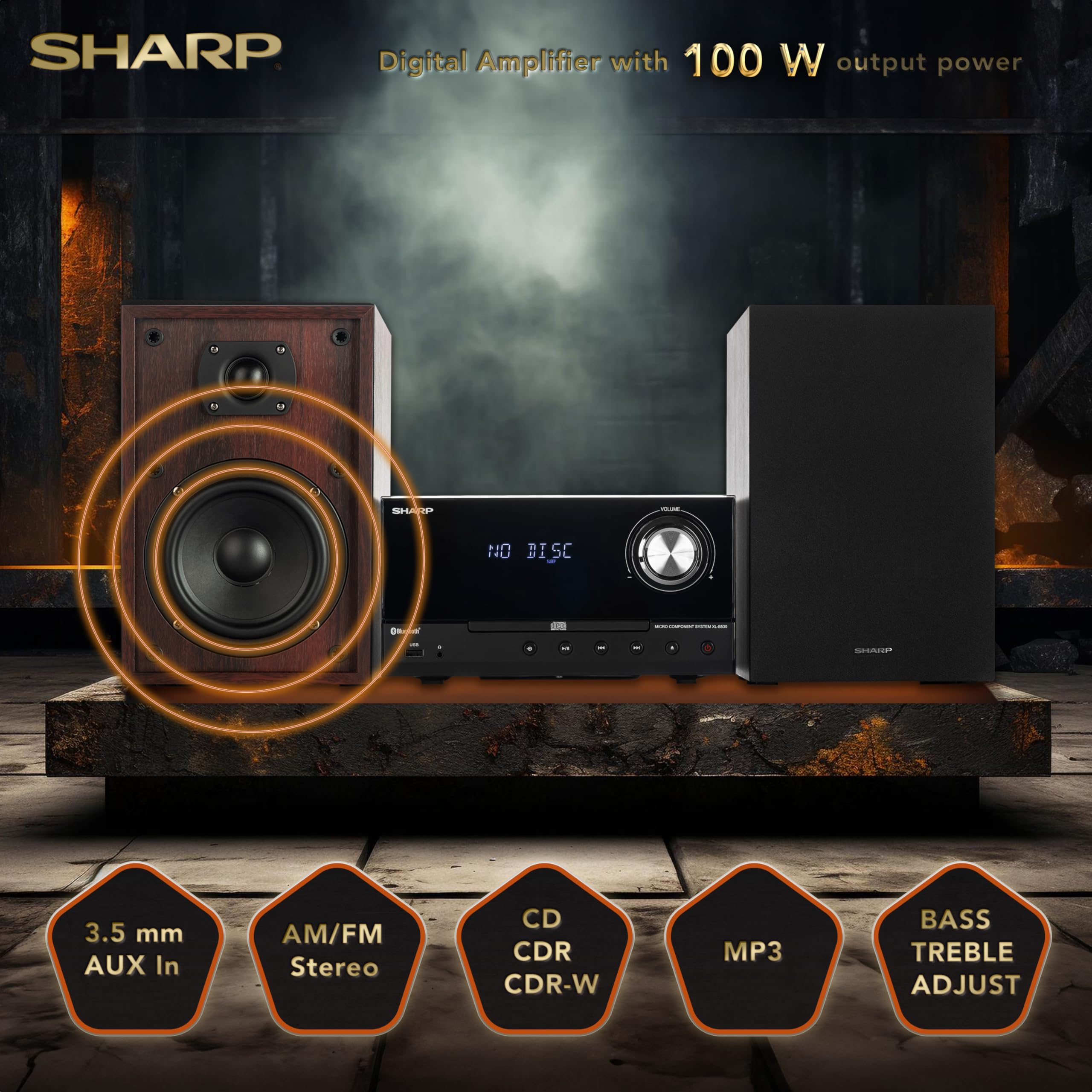 Sharp XL-B530 Micro componente 200 W potencia máxima inalámbrica ...
