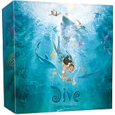 Sit Down! Dive Board Game - Unique Transparent Ocean Cards, Push Your Luck, Catch a Ride on a Sea Turtle or Dolphin - First to 23 Points Wins, 1-4 players, 20-30 mins, Ages 8+