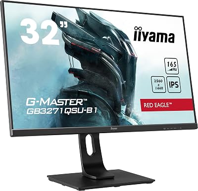 iiyama GB3271QSU 31.5" QHD 165Hz IPS Gaming Monitor 2560x1440 2x HDMI 2x