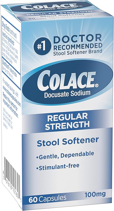 Amazon Com Colace Stool Softener Docusate Sodium 60 Ct Caps Health Personal Care