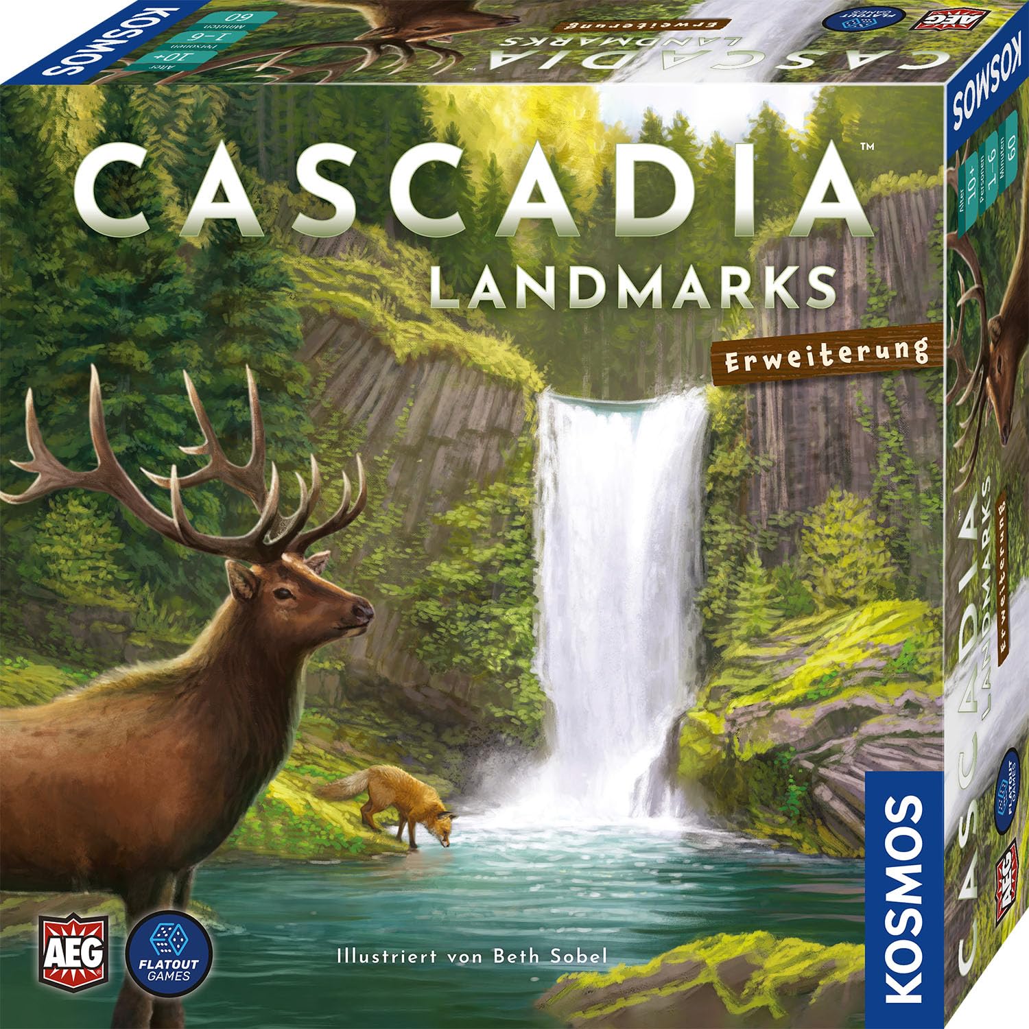 Kosmos 683955 Cascadia - Landmarks, Game of the Year 2022, Supplement for 5-6 People and Expansion in One Box, Board Game for 2-6 People from 10 Years