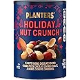 PLANTERS Holiday Nut Crunch Mix with Peanuts, Raisins, Chocolate Covered Peanuts, Almonds, Cashews, Cranberries, Holiday Snack, Party Nut Mix, 21oz Canister