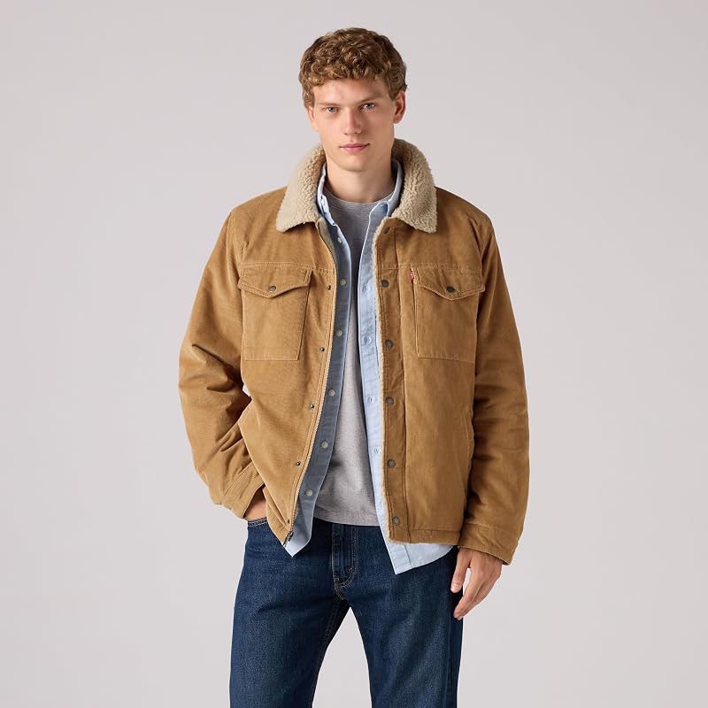 CORDUROY 2 PKT DEPOT JACKET, TAN, M