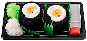 Sushi Socken 1 Paar Maki mit Oshinko EU-Größen: 36, 37, 38, 39, 40, 41, 42, 43, 44, 45, 46, in Europa hergestellt, ideal als 