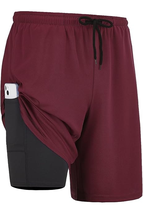 Gym Shorts Men Mens Ultra Performance Pack Mens Nylon Stretch