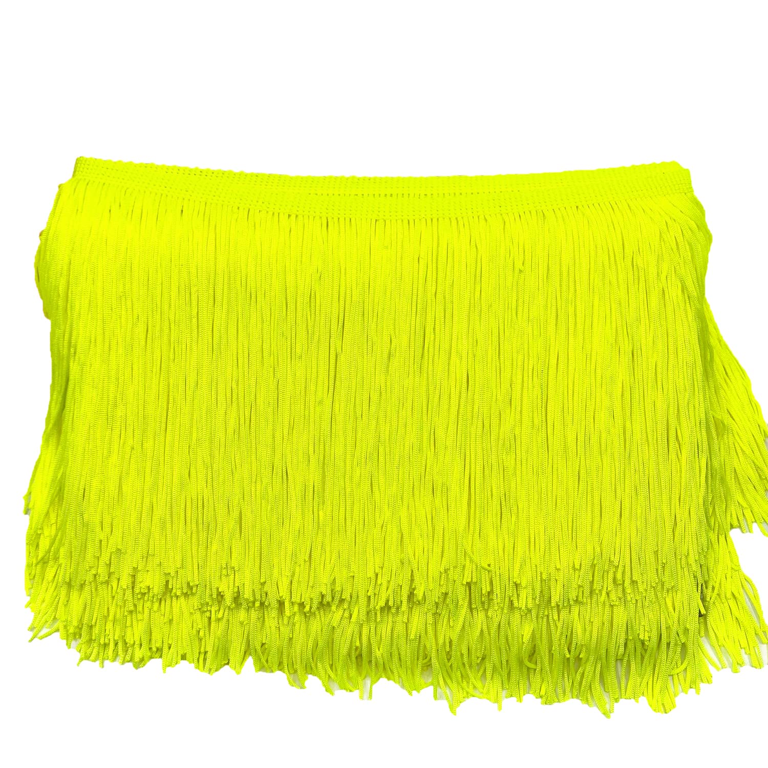 Duories 10 cm x 2 m fringe border,fringe tape,decorative ribbon,dance fringe,cut fringe,silk tassel,fringe ribbons for sewing,DIY crafts,clothing,lingerie,costumes,curtains,decoration,light yellow