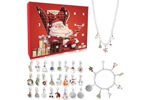 Wztukcs Girls Advent Calendar 2023 Charm Bracelet and Necklace Making Kit for Kids Christmas Countdown Calendars