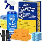 TEAWOO Clay Bar Kit, Car Detailing Kit for Car Detailing Cleaning | 6 Clay Bars &amp; 20 PCS Lubricant Tablets, Spray Bottle, Disposable Gloves, Microfiber Towels