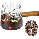 6OZ Espresso Cups, JINLIFA Glass Espresso Shot Measuring Cup with V-Shaped Mouth, Markings in both oz& ml