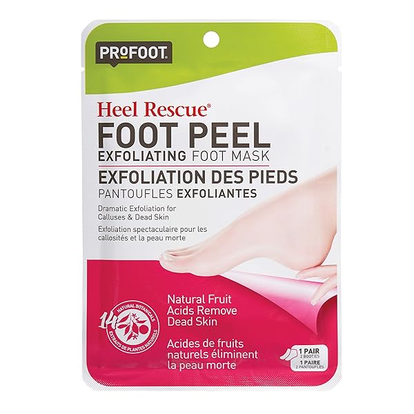 FOOT PEEL, EXFOLIATING HEEL RESCUE BOOTIES, 1 PAIR, FOOT MASK FOR DRY CRACKED FEET, CALLUSES & DEAD SKIN, BOTANICAL BLEND FOR SMOOTHER, SOFTER HEELS, EASY, NO MESS 60-MINUTE HOME FOOT CARE