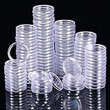 100 Pcs 25 mm Coin Holder Capsules Clear Round