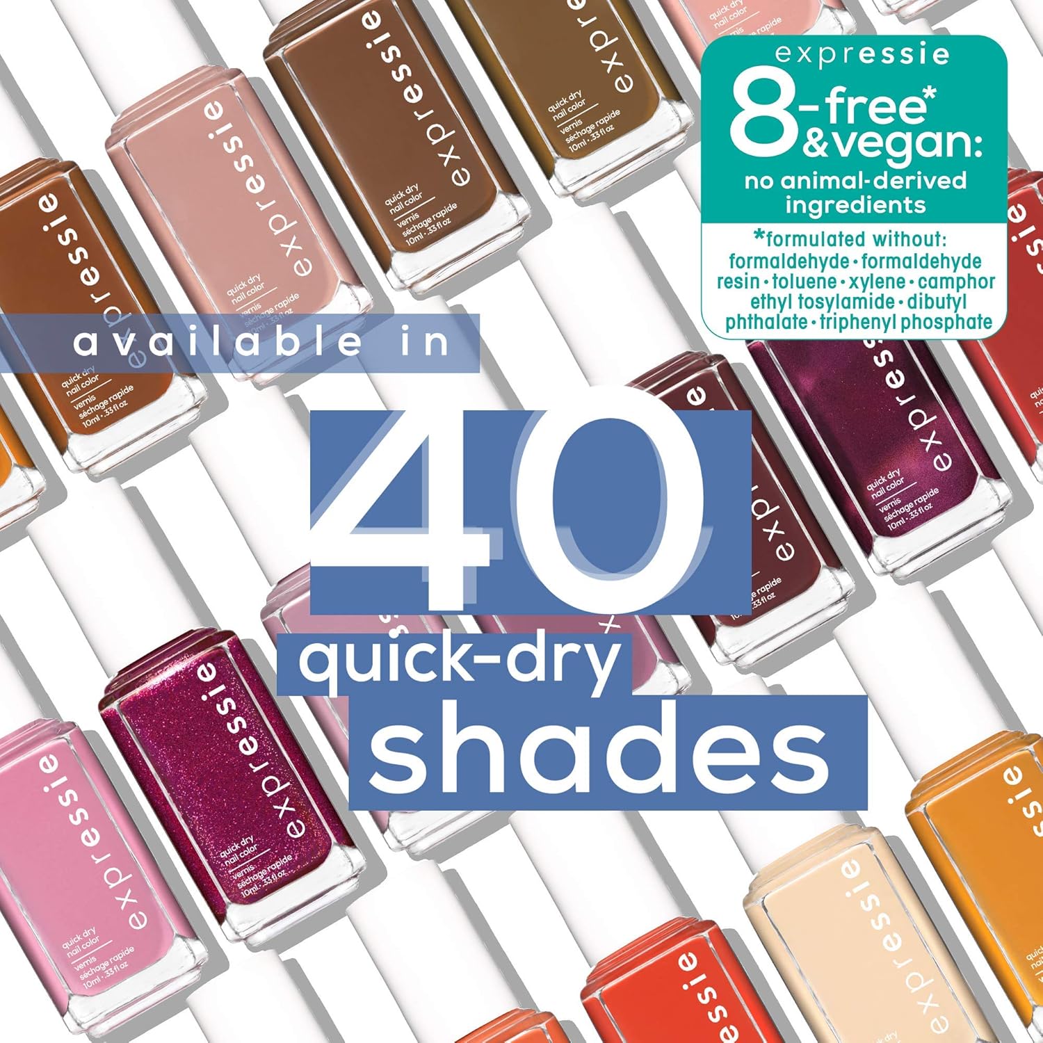 essie expressie Quick-Dry Nail Polish, Burgundy 290 Not So Low-Key, 0.33 Ounces : Beauty