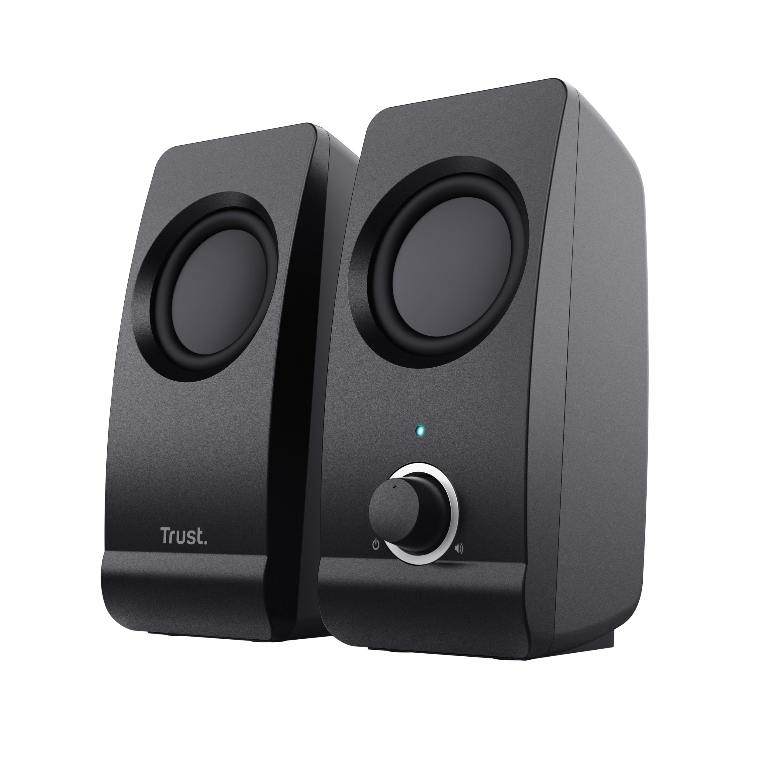 Trust Remo 2.0 PC Speakers, 16W (8W RMS), USB Powered, Jack 3.5mm, Stereo Speaker Set with Volume Control, Compact Sound System for Computer and Laptop - Black — image 1