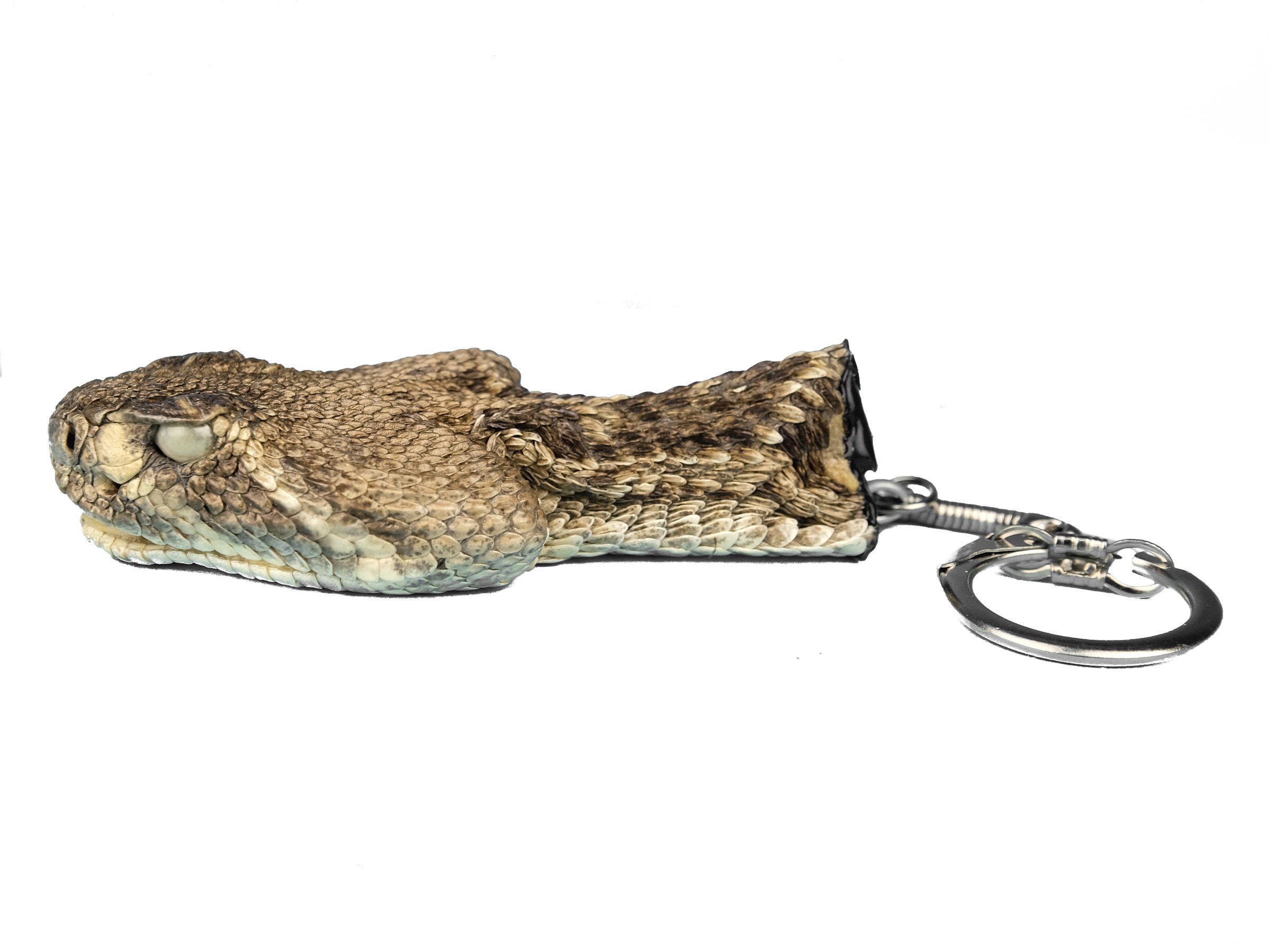 Real Rattlesnake Head Keychain Closed Mouth (4230C) on Galleon