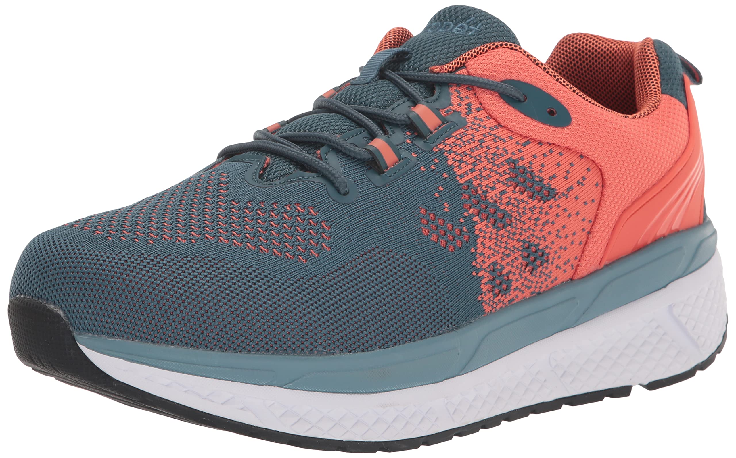 Propét Women’s Ultra Athletic Sneakers, Teal/Coral, 11 Narrow US