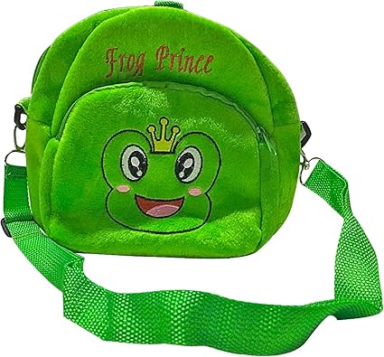 Giftlovers Cute Cartoon Character Side Bag for Children Best for Picnic, Travelling (Frog)