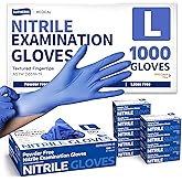 Supmedic Medical Soft Max™ Nitrile Exam Gloves, Powder-Free Latex-Free Food Safe Clean Disposable Glove Blue Iris 100/1000 Ct