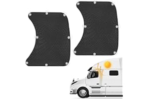 JOQEPY 2Pcs Semi Trucks Window Shades, Side Window Sunshade for Truck with Suction Cups, 20"x23" for Volvo VNL, International Trucks, Freightliner Semi-Trailer Sunshade Accessories