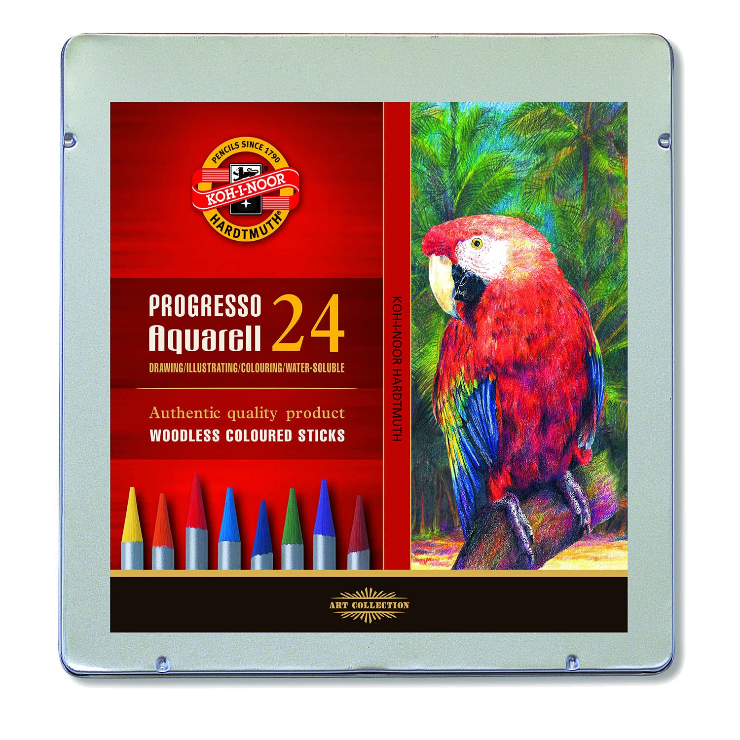 KOH-I-NOOR Progresso Woodless Aquarell Coloured Pencil Set (Set of 24)