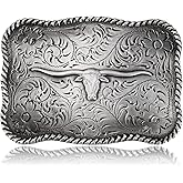BBOTEN Western Cowboy Longhorn Belt Buckle for Men Women, Rodeo Long Horn Belt Buckle, Texas Antique Belt Buckles