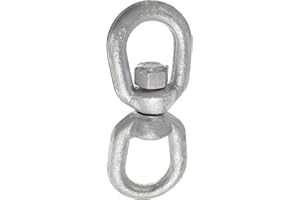 Indusco 86300026 3/4" Eye and Eye Swivel, 3.50" Width x 8.75" Length,7,200 lbs WLL