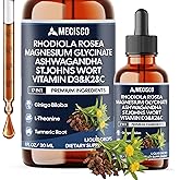 17in1 Rhodiola Rosea Liquid Drops with Blend Ashwagandha Magnesium, L-Theanine. Ultra Strength Rhodiola Cortisol Supplement, Rhodiola Root for Support Relaxation, Mood, Energy - 1 FL Oz - 60 Day