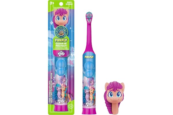 Firefly Clean N' Protect My Little Pony Battery Powered Toothbrush with 3D Antibacterial Cover