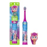 Firefly Clean N' Protect My Little Pony Power Toothbrush with 3D Character Cover, Soft Bristles, Battery Included, Ages 3+