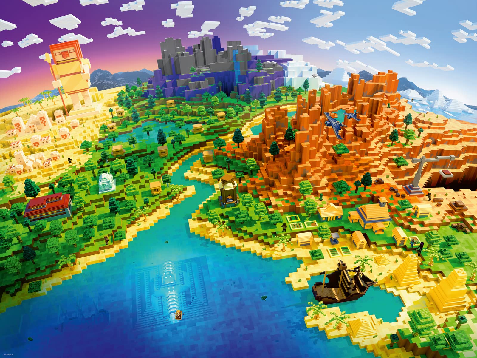 Ravensburger Puzzle 17189 - World of Minecraft - 1500 Pieces Minecraft Puzzle for Adults and Children from 14 Years