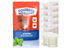 NICOSIS Squirrel Repellent Outdoor 10P, Squirrel Deterrent for Bird Feeders, Natural Chipmunk Repellent for Keep Squirrels Out of Flower Pots Lawn Garden, Repel Squirrels from Attic Car Indoor