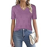 Ninedaily Women's Tops Short Sleeve Sweater Knit T-Shirts Dressy Casual Blouses