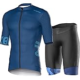 INBIKE Cycling Jersey Mens Set Reflective Breathable Biking Outfit Quick-Dry Short Sleeve Bicycle Shorts and Shirts