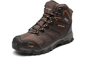 NORTIV 8 Men's Hiking Winter Snow Boots Outdoor Waterproof Lightweight Shoes Armadillo-Fur
