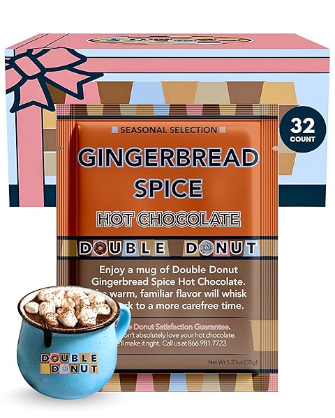 DOUBLE DONUT COFFEE GINGERBREAD SPICE HOT CHOCOLATE MIX...