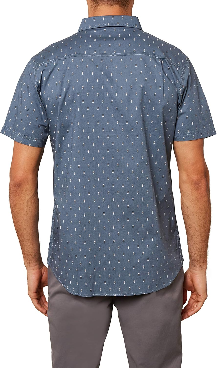 O'NEILL Men's Modern Slim Fit Short Sleeve Button Down Shirt: Clothing