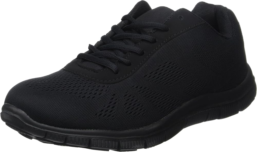 Get Fit Men’s Lace-Up Running Trainers Lightweight Breathable Mesh Black 10