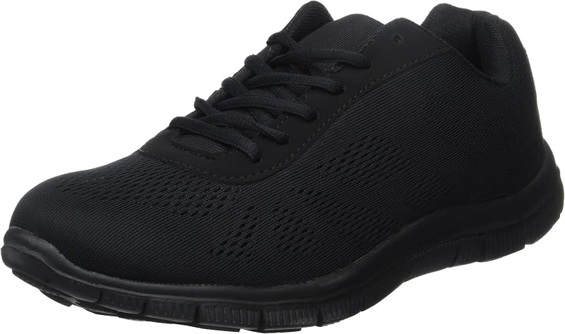 Get Fit Men’s Lace-Up Running Trainers Lightweight Breathable Mesh Black 10