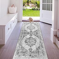 Area Rug 2x6 Runner Rug: Washable Vintage Hallway