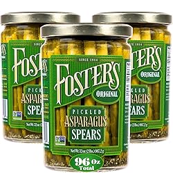 Foster's Pickled Asparagus Spears in a