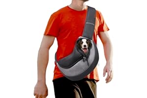 FDJASGY Pet Sling Carrier for Small Dogs Cats,Breathable Mesh Travelling Hand Free Puppy Backpack with Pouch and Adjustable Strap Carrier