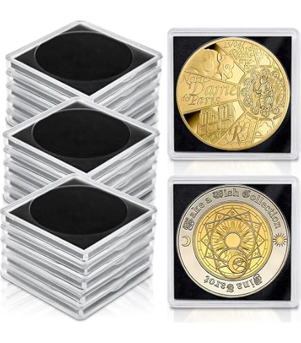 Lot de 20 Capsules en Plastique pour pièces de Monnaie avec 20 Joints de Protection et 1 boîte de Rangement pour Collection de pièces de 17/20,5/25/27/30/32/40/46 mm