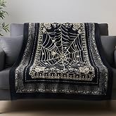 Breling Spider Web Blanket 72'' x 51'' Halloween Gothic Throw Soft Flannel | Hallowee Gothic Throw Blanket, Victorian Whimsigoth Design, Goth Room Decor for Couch Bed, Witchy Birthday Gift for Women Men