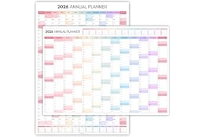 2026 Monthly Wall Planner, A2 60cm X 42cm | DOUBLE SIDED PRINT, Rainbow Wall Calendar 2025, Year Planner, Full Year to View |