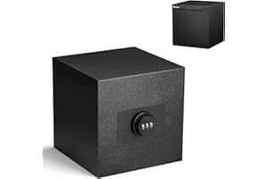 Kypeeka Piggy Bank for Adults, Stainless Steel Password Reusable Safe Bank, Metal Money Saving Box with Combination Lock for Cash Saving (Black, 5.9 inch)