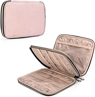 Teamoy Häkelnadeln Tasche, Stricknadeln Aufbewahrungstasche für Häkelsets, Stricken Reisetasche für Häkel Nadelsets und Stricken Zubehör, Rosa