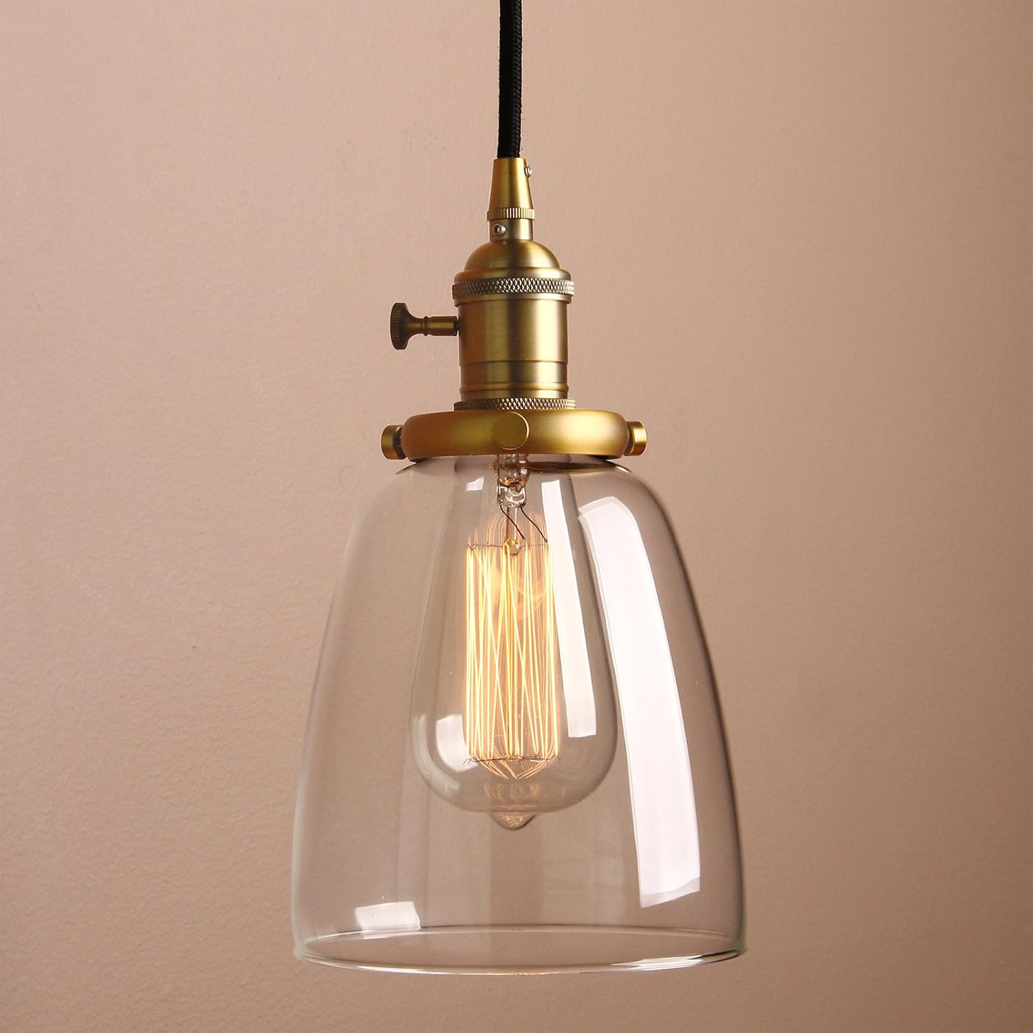 PathsOn Industrial Modern Loft Bar Edison Pendant Lights Retro Lamp Flush Ceiling Light 3 Lights Hanging Light Fittings Chandelier for Restaurant Living Room Dining Room Bedroom - Image 3