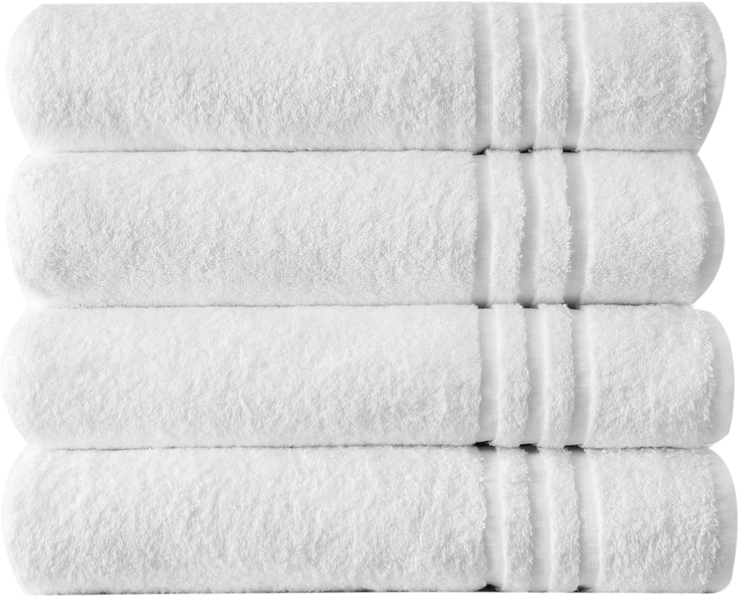 Towelogy® CH02 100% Egyptian Cotton Extra Large Bath Sheet 650 GSM Quick Dry Luxury Hotel & Spa Quality Jumbo Towels Snow White Size 100cm x 170cm (White Cheadle 650GSM