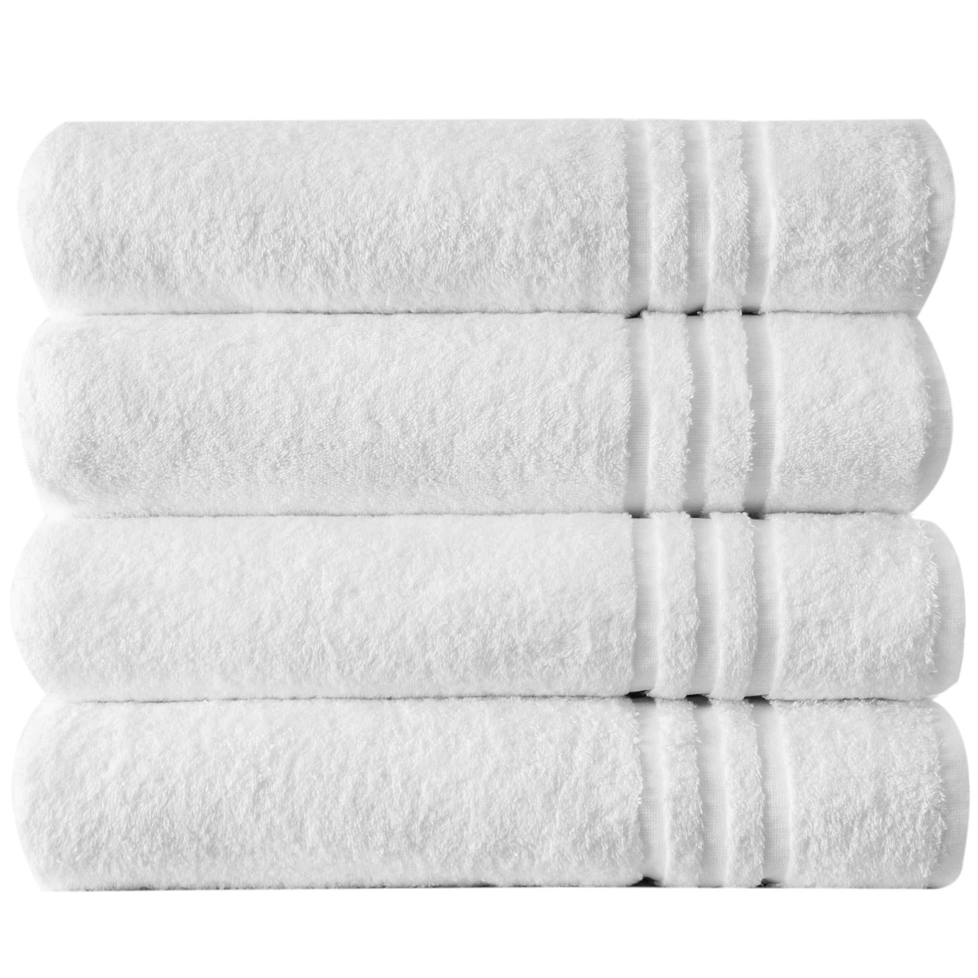 Towelogy® CH02 100% Egyptian Cotton Extra Large Bath Sheet 650 GSM Quick Dry Luxury Hotel & Spa Quality Jumbo Towels Snow White Size 100cm x 170cm (White Cheadle 650GSM, 4)