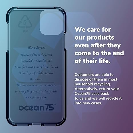 Amazon.com: Ocean75 Eco-Friendly Compatible with iPhone 2019 XS Max Case, Ocean-Inspired Sustainable Phone Cover Made from Recycled Fishing Nets – Deep Black: Electronics